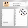 thumbnail image 3 of M & G-Cuaderno de 80 hojas para estudiantes universitarios, Libro encuadernado con cable suave, Bloc de notas en blanco, libro de asignación para estudiantes universitarios A5/A6/B5, 3 of 5