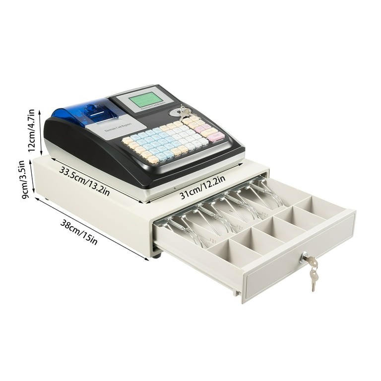 Tabletop Electronic Cash Register Modern Style Black Electronic