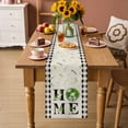 thumbnail image 4 of Rustic Green Leaf Flower Table Runner 90 Inches Long,Kitchen Dining Tablerunners Retro Linen Buffalo Plaid Linen Table Runners Dresser Scarves for Home Dinner Wedding Holiday Party Decor, 4 of 9