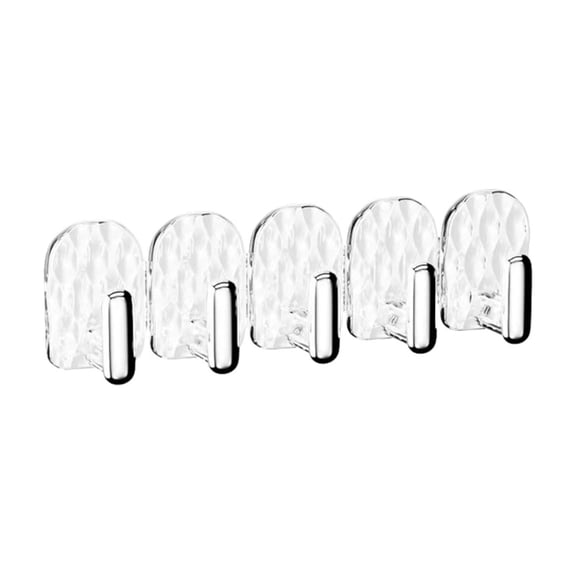 5 Pack Hanging Jewelry Organizer,Self-Adhesive Jewelry Hooks,Clear Wall Mounted Jewelry Hanger,Necklace Display Holder(Clear)