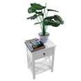 thumbnail image 6 of Hassch Wooden Nightstand Modern End Table with Storage Drawer, White, 6 of 6