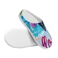thumbnail image 3 of Lsque Tropical Flamingo Summer Pattern Womens Comfort Cotton on Scuff With Memory Foam and Anti-skid Sole Slipper-37/38, 3 of 7