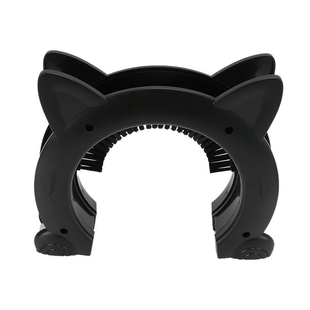 Cat Interior Door Professional Silent Design Indoor Cat Door Easy Assembly ABS With Grooming Brush For Cats Black Walmart