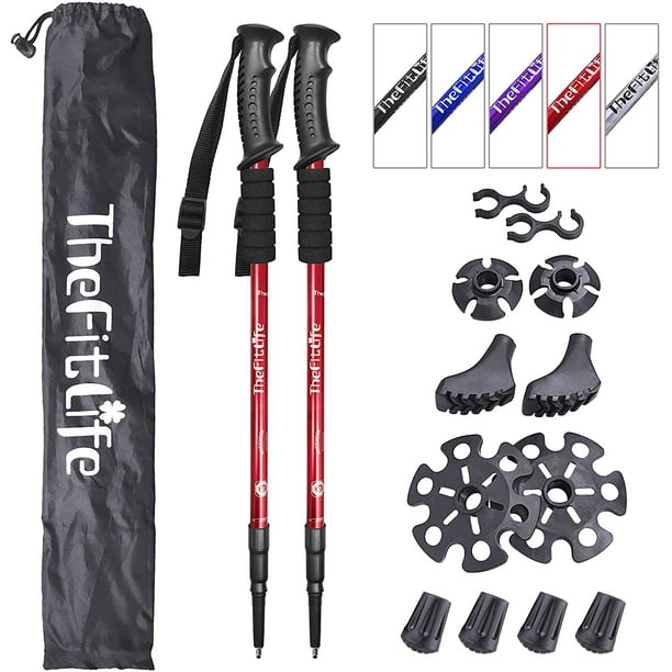 HALO Nordic Walking Trekking Poles 2 Pack with Antishock and