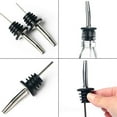 thumbnail image 4 of EIMELI Wine Pourers Stainless Steel Liquor Spouts Bottle Pourer Stoppers with Cap for Alcohol, Olive Oil, Wine,Stainless Steel Pourers,Speed pourer,Black & Gold (4 Packs), 4 of 7
