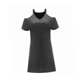 thumbnail image 4 of Vestido con Hombros Descubiertos para Mujer, Minivestido de Manga Corta a La Moda para Ir de Compras XL, 4 of 7