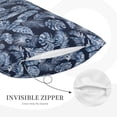 thumbnail image 3 of Daiia Tropical Leaves Bedding Waterproof Pillow Protector Zippered Queen – Bed Bug Proof Pillow Encasement-16"x24", 3 of 6