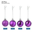thumbnail image 3 of Uxcell 24Pcs Bolas de Navidad Moradas de 1.57 Pulgadas Adornos Bolas Irrompibles para Decoración de Árboles de Navidad, 3 of 7