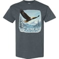 thumbnail image 3 of Inktastic Juneau Alaska Bald Eagle Mountain Landscape T-Shirt, 3 of 5