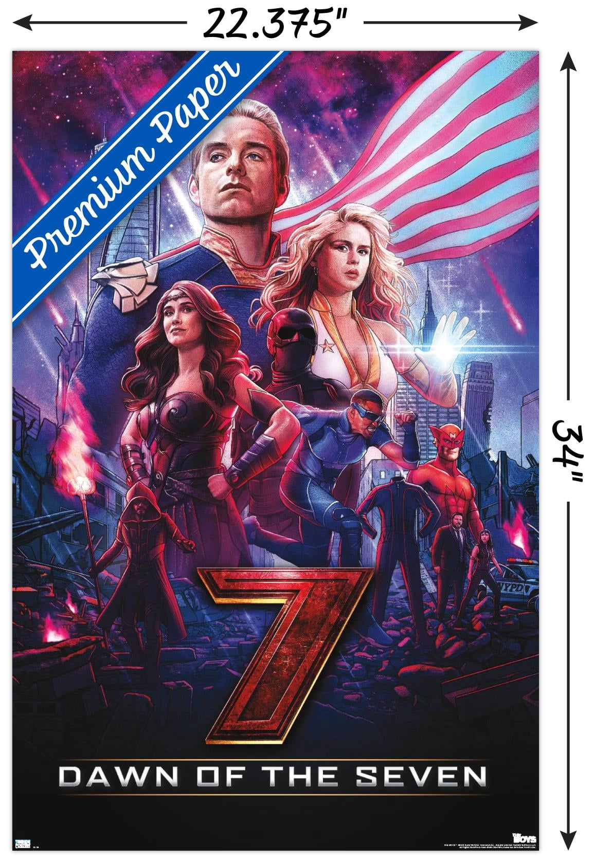The Boys: Season 3 - Dawn of the Seven Wall Poster, 22.375" x 34"