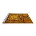 thumbnail image 2 of Ahgly Company Machine Washable Indoor Rectangle Persian Yellow Traditional Area Rugs, 4' x 6', 2 of 4