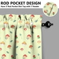 thumbnail image 5 of Woodland Mushroom Curtains 3pcs 27.5x24 inch, Polyester Botanical Tier Panels and Valance, Rustic Kitchen Window Treatment for Fall or Holiday Decor, 5 of 6