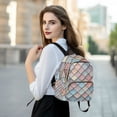 thumbnail image 6 of FORMRS Mini Backpack Purse for Women Quilted Travel Daypack Casual Shoulder Bag, Red Art Pattern, 6 of 7