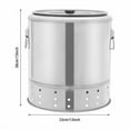 thumbnail image 3 of 20-Skewer Charcoal Grill – 13x15in, Silver 201 Stainless Steel, 3-6 People – Camping/Picnics, 3 of 18