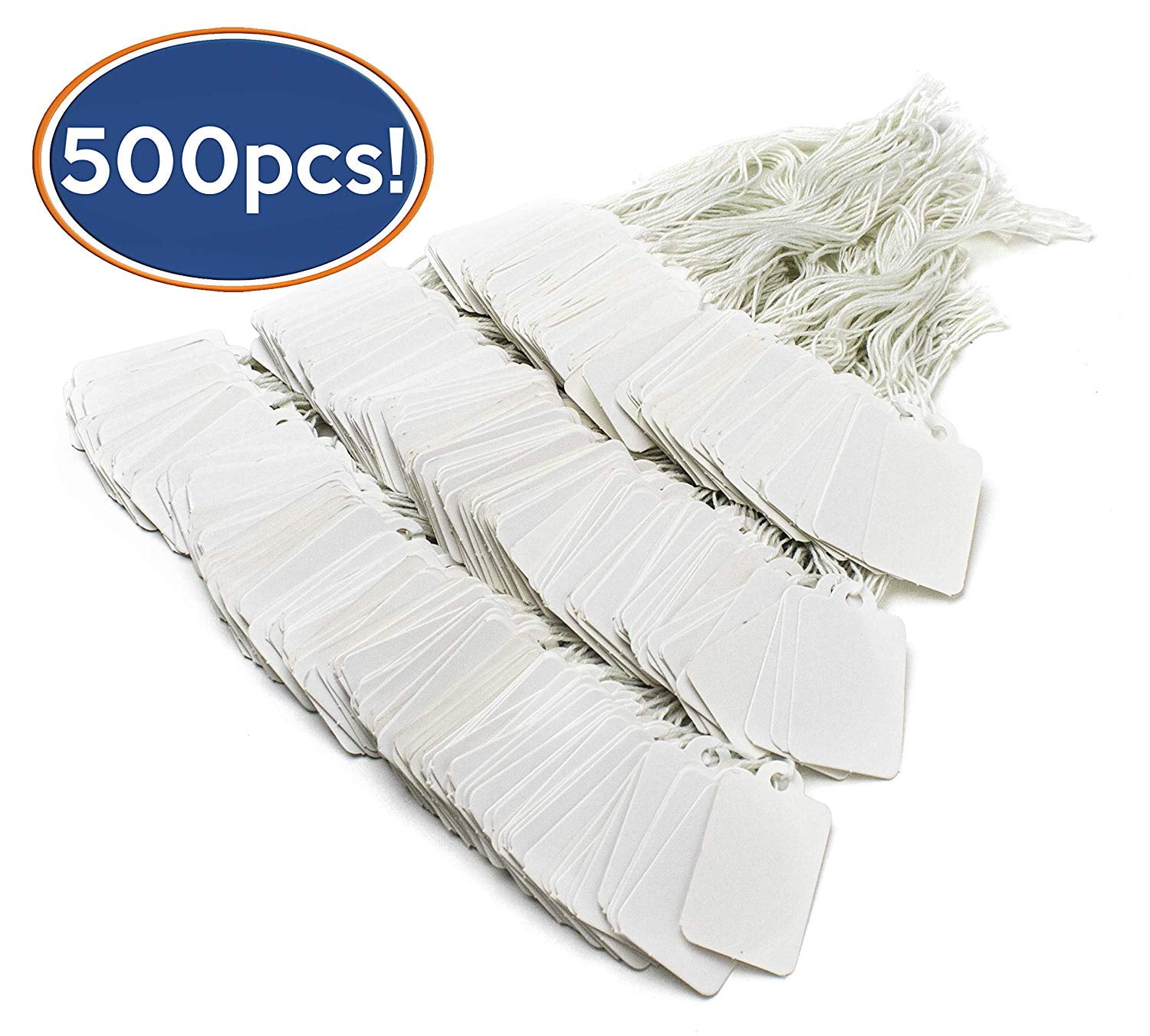 500pcs Jewelry Price Tag Hanging String Marking Tags Clothing Display Labels 