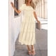 thumbnail image 3 of Vestido PRETTYGARDEN Verano 2025 Midi Beige Floral Boho XXL, 3 of 6