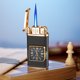 thumbnail image 4 of Metal Windproof Blue Flame Lighter | Inflatable Straight Torch with Transparent Gas Chamber & Built-In Clock | Durable Sturdy Portable Outdoor Design | 1 Pack, 4 of 9