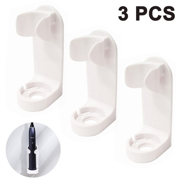 Paquete de 3 soportes para cepillos de dientes eléctricos estante para pasta de dientes para ducha de baño, soporte organizador de cepillos de dientes colgante adhesivo montado en la pared Adepaton 2035070