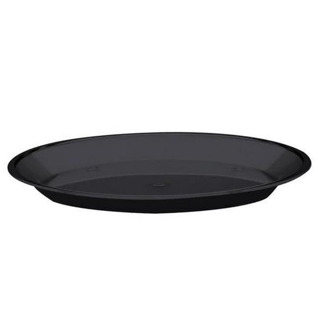 Cal Mil 315-15-13 15 in. Round Shallow Tray - Black