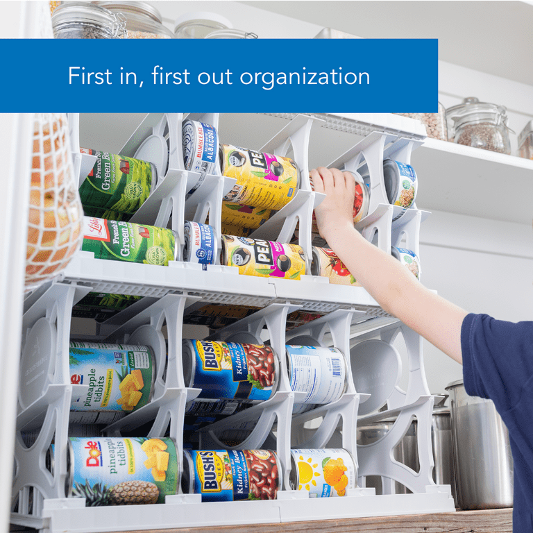 mDesign Plastic Kitchen Storage Organizer Bins for Pantry, Fridge, or  Freezer Organization - Cabinet Organizer Holder for Canned Food, Soup Can,  Soda