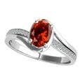 thumbnail image 4 of AoneJewelry 1.40 Carat Garnet and Diamond Ring In Solid Rose, White & Yellow Gold, 4 of 5