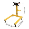 thumbnail image 2 of Miumaeov Engine Stand Universal Carbon Steel Rotating Engine Stand with 360 Degree Mount Assembly with Tray 1250 lbs Capacity Yellow, 2 of 12