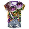 thumbnail image 3 of BOOMILK Mardi Gras Shirts for Women Trendy Print Crew Neck Tunic T-shirts Loose Short Sleeve Summer Graphic Tees Plus Size, 3 of 3
