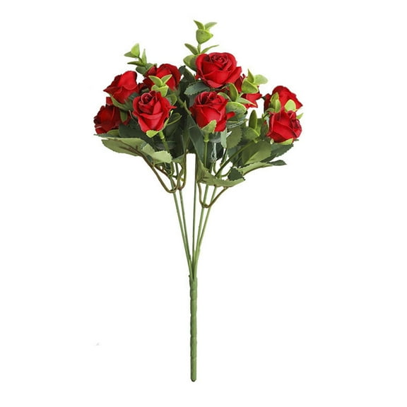 MZXELPRJD Rosas Artificiales Para Decoracion 1 Bundle Fake Roses Plastic Silk Flower Artificial Roses for Wedding Arrangement Bridal Bouquet Centerpiece Fake Faux Silk Flowers