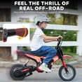 thumbnail image 4 of Qaba Kids Motorcycle, 24V Electric Dirt Bike with 250W Motor, Up to 9.9 MPH, 12" Inflatable Tires and Rear Suspension, for 8-12 Years Old, Red, 4 of 10