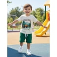 thumbnail image 5 of BemeyourBBs 2Pcs Toddler Baby Boy Summer Outfits National Parks Bear Short Sleeve Print T-Shirt Shorts Set Nature Graphic Clothes, 5 of 9