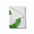 thumbnail image 2 of Letter B Soft Flannel Fleece Blanket, Kids Baby Boys Children Capital B Name Fresh Growth Environment Ecology Concept, Cozy Plush for Indoor and Outdoor Use, 50" x 70", Green White, by Ambesonne, 2 of 6