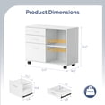 thumbnail image 5 of Ktaxon File Cabinet with Open Shelf, Wood Rolling File Cabinet with Open Shelves, Legal & Letter Size White, 5 of 7