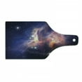 thumbnail image 1 of Galaxy Cutting Board, Space Nebula Theme Big Gas Energy and Stars Futuristic Theme Illustration, Tempered Glass Cutting and Serving Board, Wine Bottle Shape, Purple Blue Orange, by Ambesonne, 1 of 1