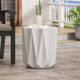 thumbnail image 3 of Patio Table, Outdoor LightWeight Concrete Side Table, Antique White Outdoor Dining Table,Magnesium Oxide Folding Camping Table, Garden & Outdoor & Patio Furniture Outdoor Tables, 3 of 10