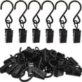thumbnail image 1 of 50 Pack Stainless Steel Curtain Clips with S-Hooks, Black, 1 of 5