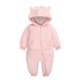 thumbnail image 2 of Body De Bebé, Mono De Canastilla Para Niños Pequeños, Ropa De Invierno Para Niñas Y Niños, Peleles Con Capucha Y Cremallera De Dibujos Animados Cálidos, Color Rosa Odeerbi LM103-3248, 2 of 5
