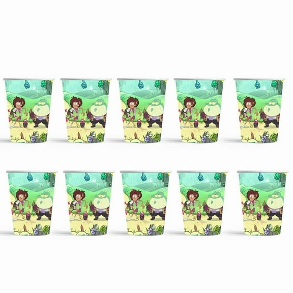 Amphibia Birthday Party Supplies Cups Tableware Disposable Paper Mouthwash Drinking Cups