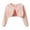 Beige, variant on Girls Bow Knit Cardigan, Long Sleeve Cropped Sweater With Scalloped Hem, Cute Button Down Knitwear For Kids Black 90