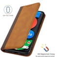 thumbnail image 5 of Google Pixel 5 Wallet Case,Pixel 5 Folio Flip Case,ID&Credit Cards Slots Holder Pocket PU Leather Stand Feature and Strong Built-in Magnet Shockproof Case for Google Pixel 5,Khaki+Brown, 5 of 7