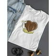 thumbnail image 3 of Snail Heart T-Shirt Women -Engin Selcuk Designs, Female 5X-Large, 3 of 4