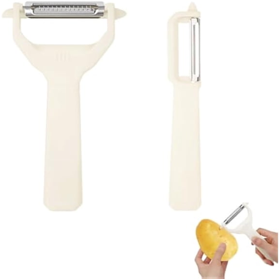 2-in-1 Dual-Head Peeler and Shredder,Multifunction Vegetable Peeler and Shredder,Effortlessly Peels Vegetables and Fruits,Essential Kitchen Tool (1SET)