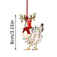 thumbnail image 3 of Colgante Navideño De Acrílico Con Gallo, Plano, No Brilla, Decoración Para Árbol De Navidad, 3 of 8