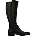 thumbnail image 6 of Naturalizer Womens Jessie Knee High Buckle Detail Riding Boots, Black Leather, 10 Wide, 6 of 8
