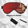 thumbnail image 4 of Salouo Happy New Year 2025 Pattern Sleep Mask,Sleep Eye Mask & Blindfold Eye Sleep Shade Cover with Elastic Strap Soft Eye Cover Eyeshade for Night Sleeping Travel & Nap, 4 of 7