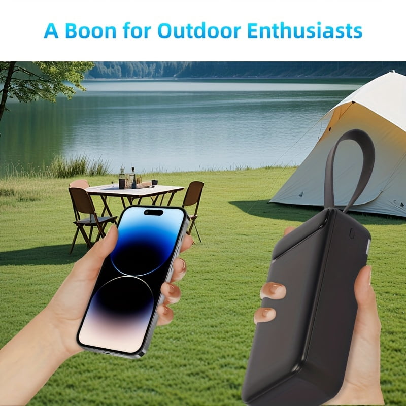 50000mAh External Battery Portable Charger, USB Power Bank 22.5W, PD3.0 Quick Charge Function, 3 Inputs And 3 Outputs, Outdoor Emergency Backup Battery Pack