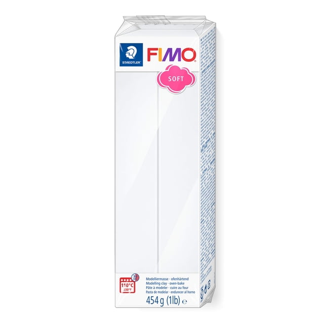 Arcilla polimérica STAEDTLER FIMO Soft para modelar 454 g, color blanco