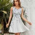 thumbnail image 7 of Flower Blue Grey Cherry Blossoms Dress Summer Street Style Dresses Female Sleeveless Printed Sundress, 7 of 7