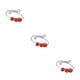 thumbnail image 3 of sweethay Lovely Ring Metal Fidget Anillos con cuentas Ajustable Ligero Apertura Anillo de dedo Joyería impermeable Mujeres Niñas Rojo Type1 NO1, 3 of 6