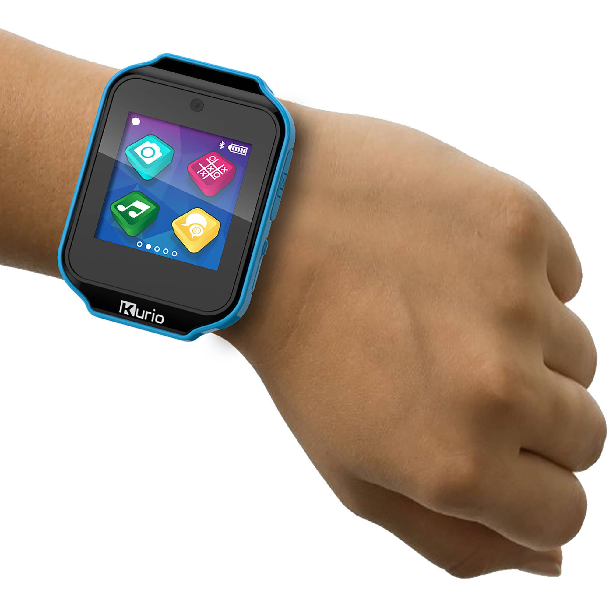 Smart Bluetooth Watch with Messaging, Apps, Games, Tracker and Camera for Photo and Video - Blue - Walmart.com