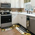 thumbnail image 2 of Sunflower Kitchen Rugs - Kitchen Mat Set of 2, Sunflower Decor Sunflower Rugs for Kitchen, Farmhouse Yellow Sunflower Kitchen Decor and Accessories, Sunflower Kitchen Rugs and Mats Non Skid Washable, 2 of 6